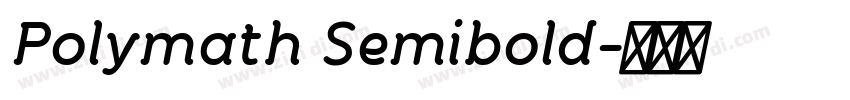 Polymath Semibold字体转换